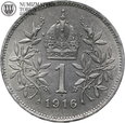 Austria, 1 korona 1916, st. 2+