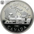 Kanada, 1 dolar 1981, Lokomotywa, st. L
