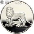 Liberia, 20 dolarów 2000, Tygrys