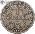 Niemcy, Cesarstwo, 1 marka, 1873 rok, D, rzadkie