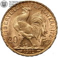 Francja, 20 franków 1912, Kogut, złoto