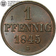Niemcy, Hannover, 1 pfennige 1845 B
