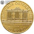 Austria, 50 euro 2006, Filharmonia, złoto