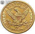 USA, 5 dolarów 1892 CC, Carson City, złoto