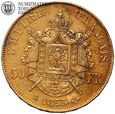Francja, Napoleon III, 50 franków 1855 A, złoto, st. 3+