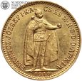Węgry, 10 koron 1910 KB, złoto