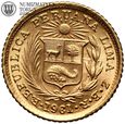 Peru, 1/5 libra, 1961 ZBR, złoto