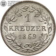 Niemcy, Hessen - Darmstadt, 1 kreuzer 1869