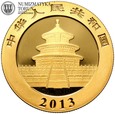 Chiny, 200 yuan 2013, Panda, 1/2 Oz, złoto