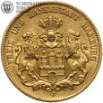 Hamburg, 20 marek 1878 J, złoto