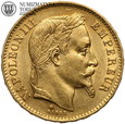 Francja, Napoleon III, 20 franków 1868 BB, złoto