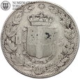 Włochy, 5 lirów 1879, st. 4+, #BB
