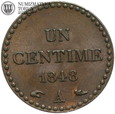 Francja, 1 centym 1848 A, Paryż
