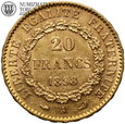 Francja, 20 franków 1898, Anioł, złoto