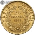 Francja, Napoleon III, 20 franków 1859 A, Paryż, złoto