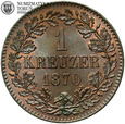 Niemcy, Badenia, 1 kreuzer 1870