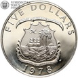 Liberia, 5 dolarów 1978, Słoń