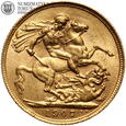 Wielka Brytania, suweren 1907, złoto