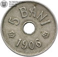 Rumunia, 5 bani 1906, st. 3+, #DR