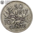 Duńskie Indie Zachodnie, 10 centów / 50 bit 1905, st. 3+, #58