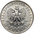 Polska, 100 000 złotych 1990, Solidarność, #FR4