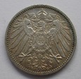 1 Marka 1906r. G - Niemcy - Kaiserreich - Piękny stan