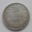 50 Pennia 1916r. S - Finlandia - Piękny stan
