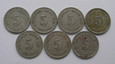 7 x 5 Pfennig - Niemcy - Kaiserreich - Stan zachowania: 3/+3