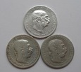 3 x 1 korona - Austria - Cesarz Franciszek Józef