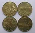 Zestaw (4 szt.) monet dwuzłotowych