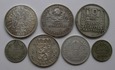 Zestaw srebrnych monet - 7 sztuk