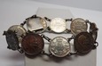 Biżuteria numizmatyczna - Srebrna bransoleta z monetami
