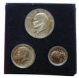 Zestaw 3 srebrnych monet 1976r.S - 200-lecie niepodległości USA