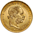 C67. Austria, 10 franków, 4 Florenów 1892, Franz Josef, st 1-, NB
