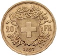 B14. Szwajcaria, 20 franków 1897, Heidi, st 2