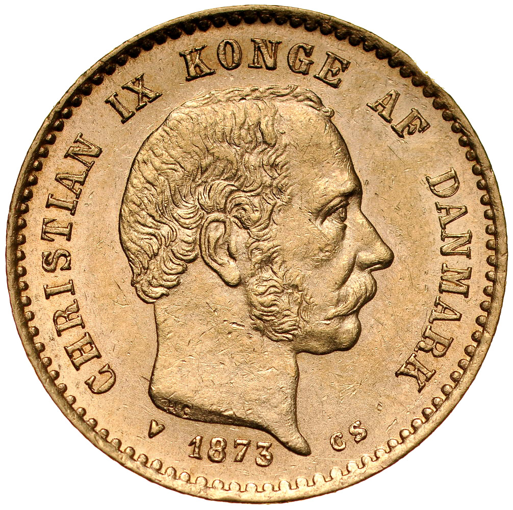 C62. Dania, 10 koron 1873, Christian IX, st 2
