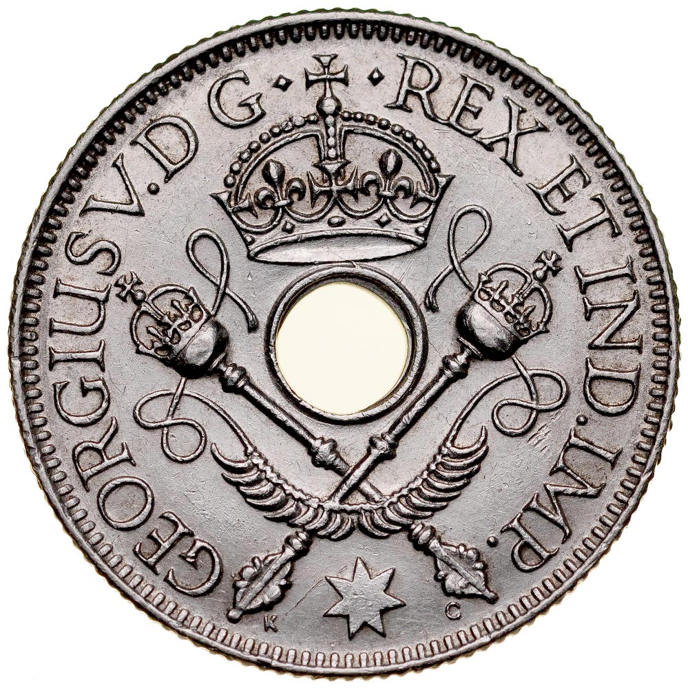 C415. Nowa Gwinea, Szyling 1936, Georg VI, st 2