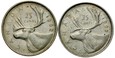 Kanada, 25 centów ok 1960, Elzbieta, st 3, 10 sztuk