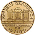 C130. Austria, 10 euro 2022, 1/10 oz, Filharmonia, st 1