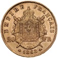 D44. Francja, 20 franków 1868 BB, Napoleon III, st 2