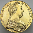 Austria, Talar 1780, Maria Teresa, NOWE BICIE, pozłacana
