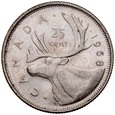 D261. Kanada, 25 centów 1968, ELZBIETA, ST 2