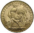 D8. Francja, 20 franków 1912, Kogut, st 1