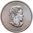 D202. Kanada, 5 dolarów 2018, Liść klonowy, uncja srebro
