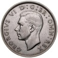 C402. Anglia, 1/2 korony 1944, Georg VI, st 3+