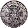 C402. Anglia, 1/2 korony 1944, Georg VI, st 3+