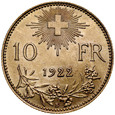 C6. Szwajcaria, 10 franków 1922, Heidi, st 1
