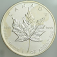 C226. Kanada, 5 dolarów 2011, Liść klonowy, uncja srebro