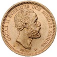 B4. Szwecja, 20 koron 1889, Oskar II, st 2/2+