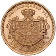 B4. Szwecja, 20 koron 1889, Oskar II, st 2/2+